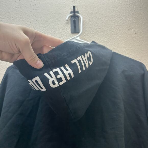 Call Her Daddy cropped hoodie Barstool Sports Chicks Black I Am Unwell Womens L - Picture 7 of 7